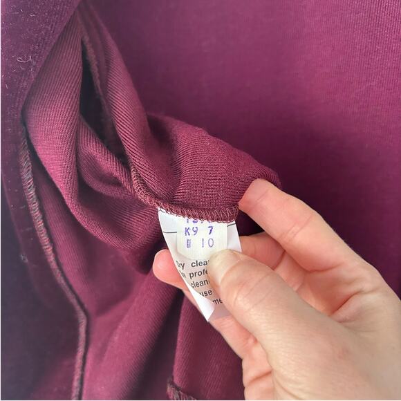 Vintage Choice by Butte Maroon Velvet Blazer Sz S - Picture 4 of 6